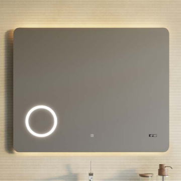 Oglinda baie Savini Due Geos, iluminare led, 100 x 70 cm