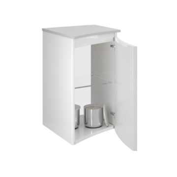 Anexa laterala pentru baza lavoar baie Savini Due Armonia, MDF/PAL, alb, 56 x 39 x 35 cm