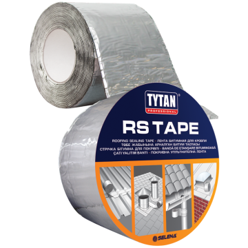 Banda bituminoasa pentru acoperis Tytan RS TAPE, aluminiu, bitum, rezistenta UV, 7.5 cm x 10 m