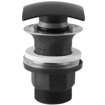 Ventil lavoar Ferro S290BL-B, click-clack, polipropilena, negru, diametru 1 1/4 inch