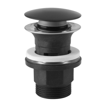 Ventil lavoar Ferro S289BL-B, click-clack, polipropilena, negru, diametru 1 1/4 inch