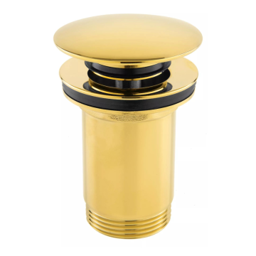 Ventil lavoar Ferro S285G, click-clack, alama, auriu, diametru 1 1/4 inch