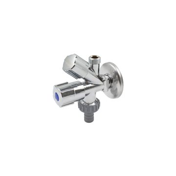 Robinet coltar mixt Tiemme, filet interior-exterior, alama,crom, 1/2 x 3/4 x 3/8