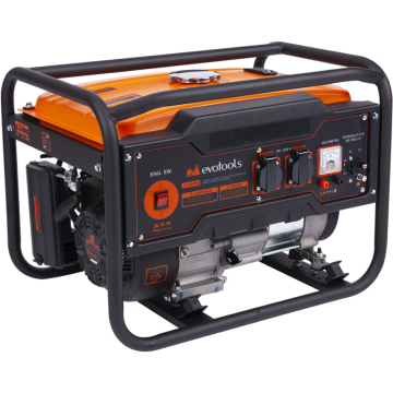 Generator curent electric monofazic Evotools KM2500A, 2.2 kW, 2 x 230 V, capacitate rezervor 15 l