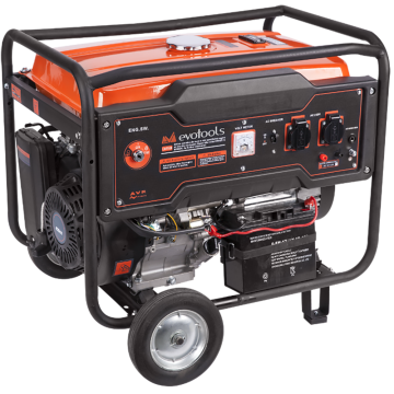 Generator curent electric monofazic Evotools KM6500A-ES, 5.5 kW, 2 x 230 V, capacitate rezervor 25 l