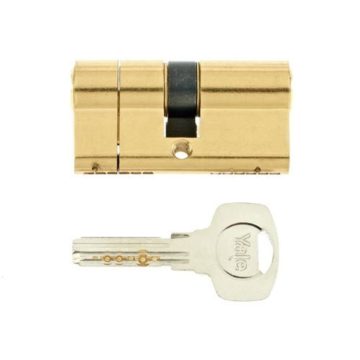 Cilindru patentat Yale 1500 NAT, alama, 30 x 30 mm, 5 chei