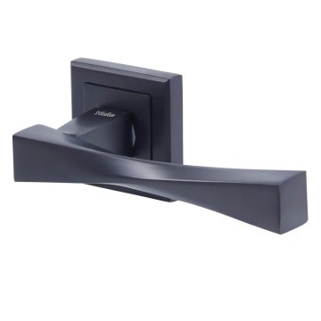 Set manere Yale Verona, aluminiu, negru, rozete cu buton incluse