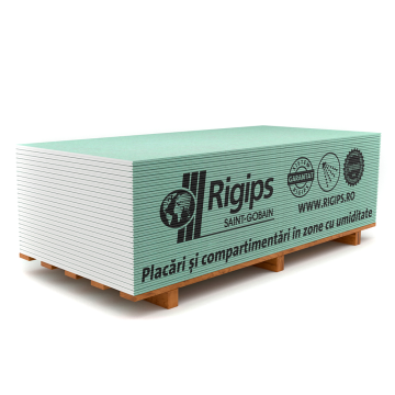 Placa gips carton Rigips RBI, grosime 12.5 mm, 1200 x 2600 mm