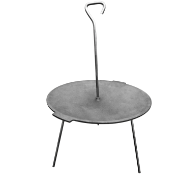Disc pentru gratar fonta Miklos Steel, 3 picioare din otel, tija sustinere, 45 cm diametru