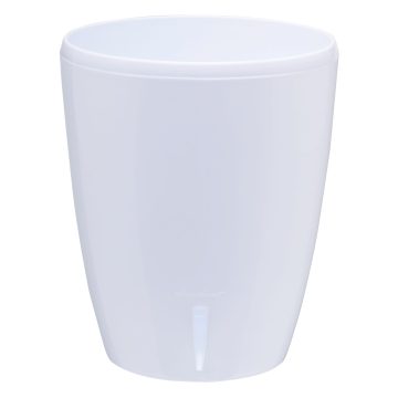 Ghiveci Santino Orchidea Twin, plastic, alb, 2 l, diametru 15 cm, 18 cm