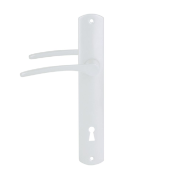 Maner usa interior/exterior Ariadna, cu sild, alb, deschidere pe stanga, 90 mm