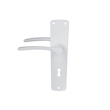 Maner usa interior/exterior Carina, cu sild, otel, alb, deschidere pe stanga, 54 mm