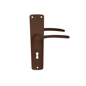 Maner usa interior/exterior Carina, cu sild, otel, maro, deschidere pe stanga, 54 mm