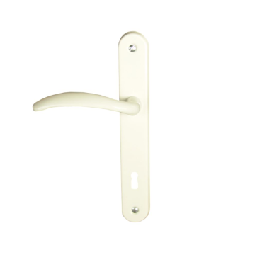 Maner usa interior/exterior Wave, cu sild, otel, alb, deschidere reversibila, 85 mm