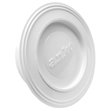 Rozeta pentru burlan cu capac, alb, 118 mm