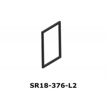 Suport polita Gamet, otel, negru, 376 x 350 mm