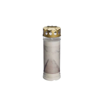 Candela Bolsius capac anti-vant, alb-gri, 168 h, 6 buc.