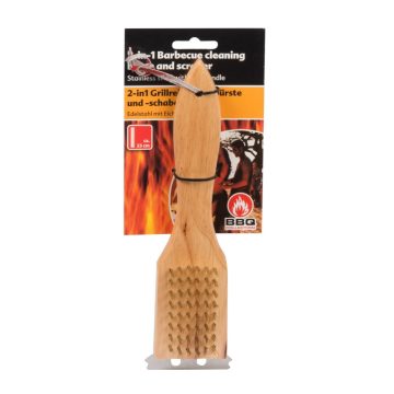 Perie curatare gratar 2 in 1 BBQ Collection, Bamboo, 230 x 65 x 30 mm