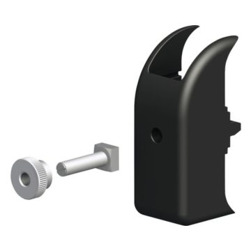 Protectie antirasucire carlig, 16mm, plastic, negru, 2 bucati