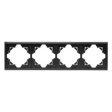Rama de aparataj Legrand New Suno, 4 module, PVC, negru
