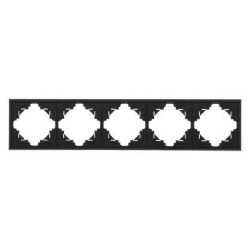Rama de aparataj Legrand New Suno, 5 module, PVC, negru