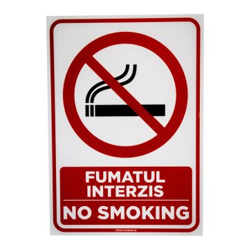 Semn fumatul interzis A5, 15 x 20 cm
