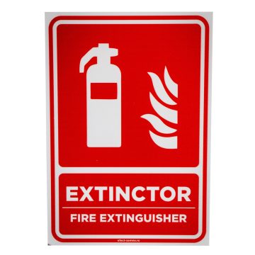 Semn de informare extinctor A5, 15 x 20 cm
