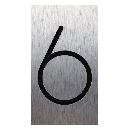 Placa numar 6/9 argintiu