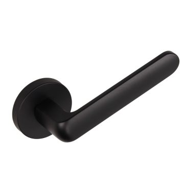 Maner usa Gamet, rotund, aluminiu si zamac, negru, 125 x 38 mm