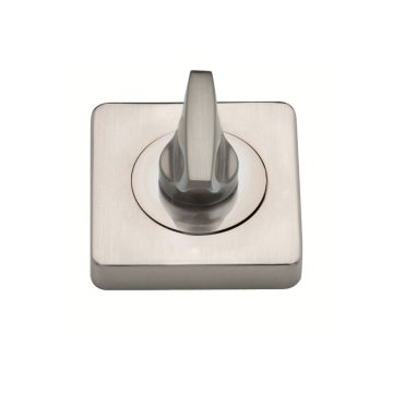Rozeta pentru WC Gamet, patrata, zamac, nichel satinat, 52 x 52 mm