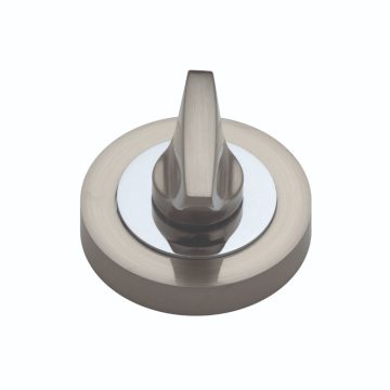 Rozeta pentru WC Gamet, rotunda, zamac, nichel satinat, 52 mm