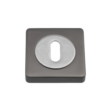 Rozeta pentru cheie Gamet, patrata, zamac, crom, 52 x 52 mm