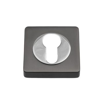 Rozeta pentru cilindru Gamet, patrata, zamac, crom, 52 x 52 mm