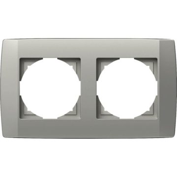 Rama decorativa dubla TEM, Logiq, 2 module, PVC, titan