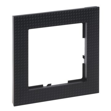 Rama de aparataj Legrand, New Suno, 1 modul, plastic, negru cadrilat
