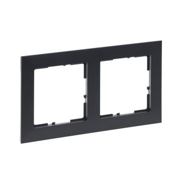 Rama de aparataj Legrand, New Suno, 2 module, PVC, gri inchis