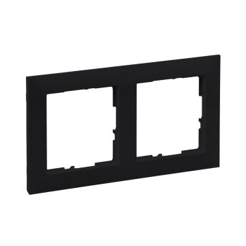 Rama de aparataj Legrand New Suno, 2 module, PVC, negru
