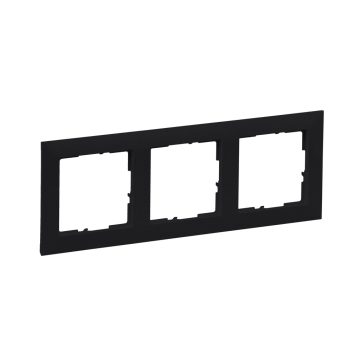 Rama de aparataj Legrand New Suno, 3 module, PVC, negru