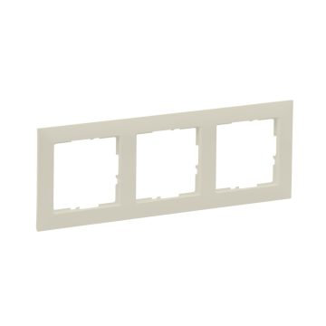 Rama de aparataj Legrand New Suno, 3 module, PVC, ivoar