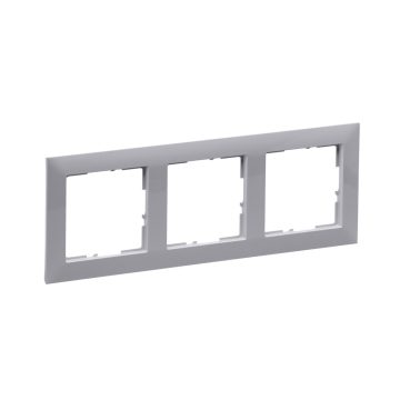 Rama de aparataj Legrand New Suno, 3 module, PVC, gri
