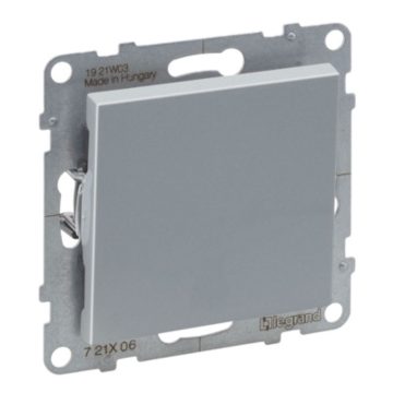 Intrerupator cap-scara Legrand, New Suno, L721306, IP44, montaj incastrat, aluminiu, 72.9 x 72.9 x 40 mm
