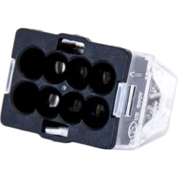 Connector de trecere Plug in Strohm, diametru 2.5 mmp, 3 poli, transparent, 5 bucati