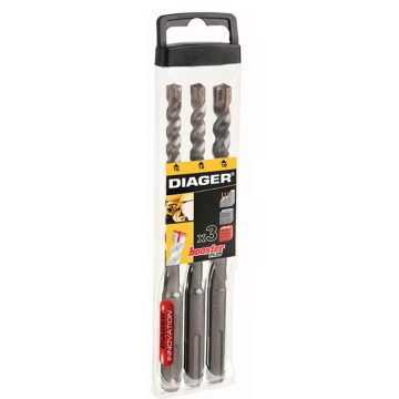 Trusa de burghie Diager SDS-Plus Booster, 6-10 mm, 3 piese