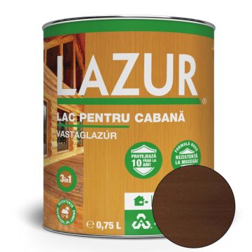 Lac pentru lemn Lazur 5080, wenge, pe baza de rasina alchidica, interior/exterior, 0.75 l