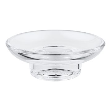 Savoniera Grohe Essentials, sticla transparenta, montaj pe perete
