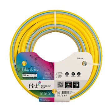 Furtun gradina Fitt Daisy 25, stratificat, PVC, galben, 50 m