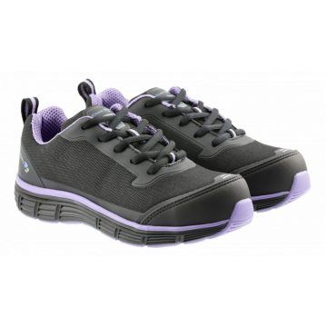 Pantofi de protectie cu bombeu metalic Hogert Milde, sintetic, negru/mov, 38