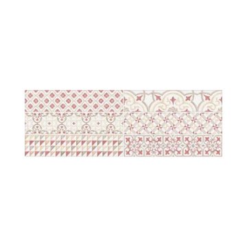 Faianta baie Kai Faenza Print Red, multicolor, lucios, model, 75.5 x 25.5 cm