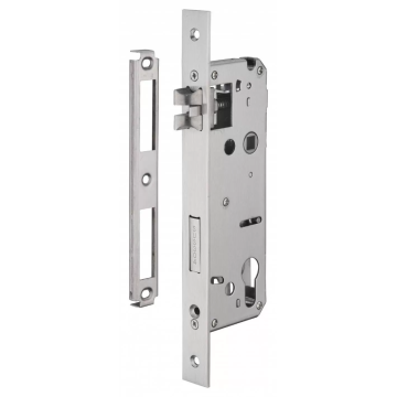 Broasca usa intrare, ingropata, contraplaca inox, argintiu, 35 x 85 mm