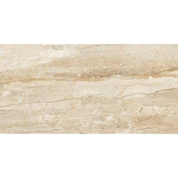Gresie interior bej-auriu Dyno Beige Grande, PEI 3, rectificata, glazurata, finisaj lucios, dreptunghiulara, 120 x 60 cm